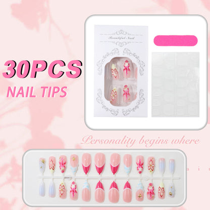 Künstlerische florale Press-On Nagelspitzen Brehn