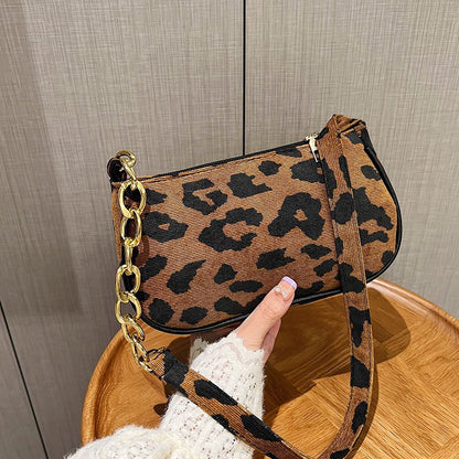 Leoparden-Print Umhängetasche
