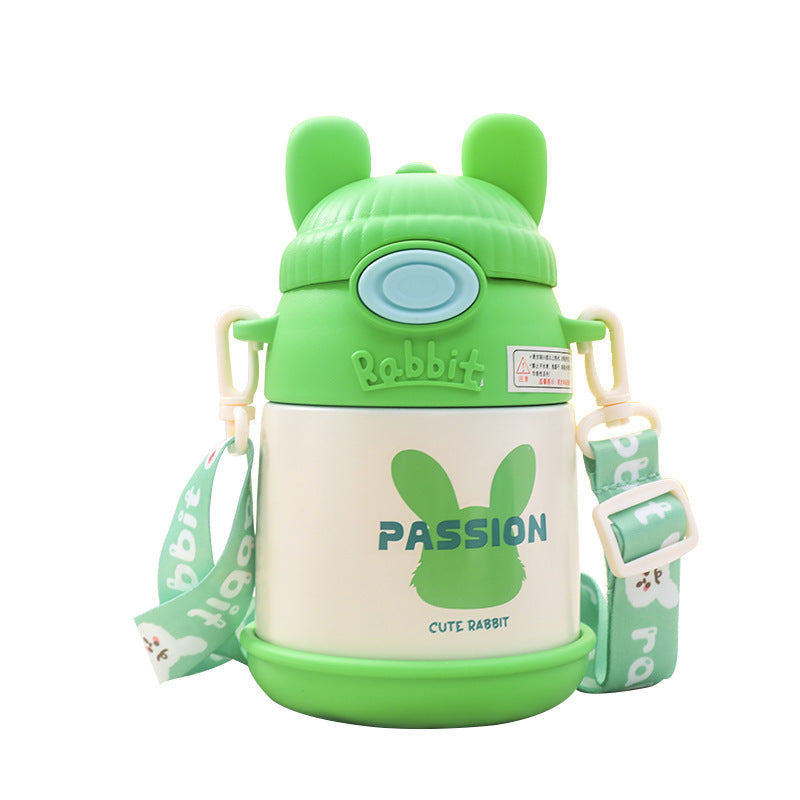 Damen Isolierte Trinkflasche mit niedlichem Hasen-Design Brehn