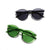 Damen stylische runde Sonnenbrille mit innovativem Rahmen Breit Brehn