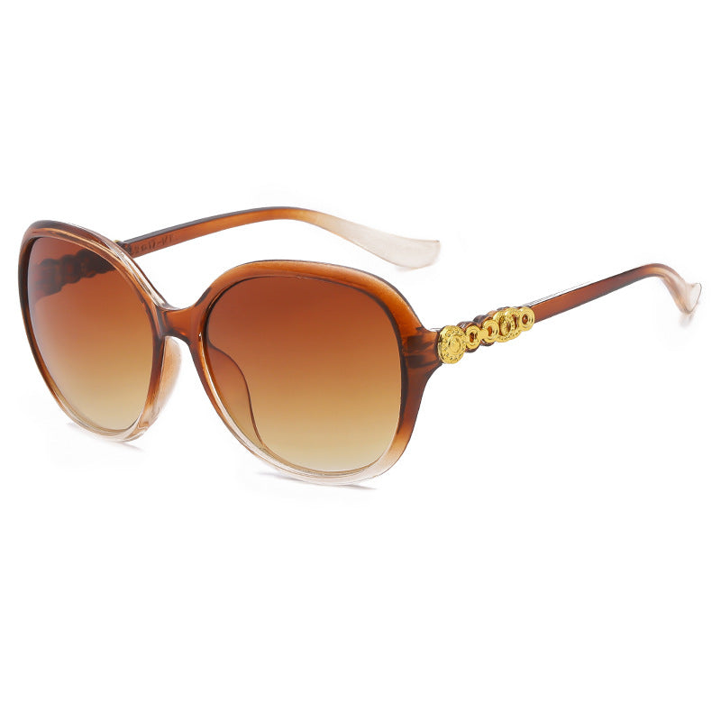 Damen oversized Sonnenbrille mit trendigem Schildpatt-Muster und eleganten Rahmenakzenten Brehn