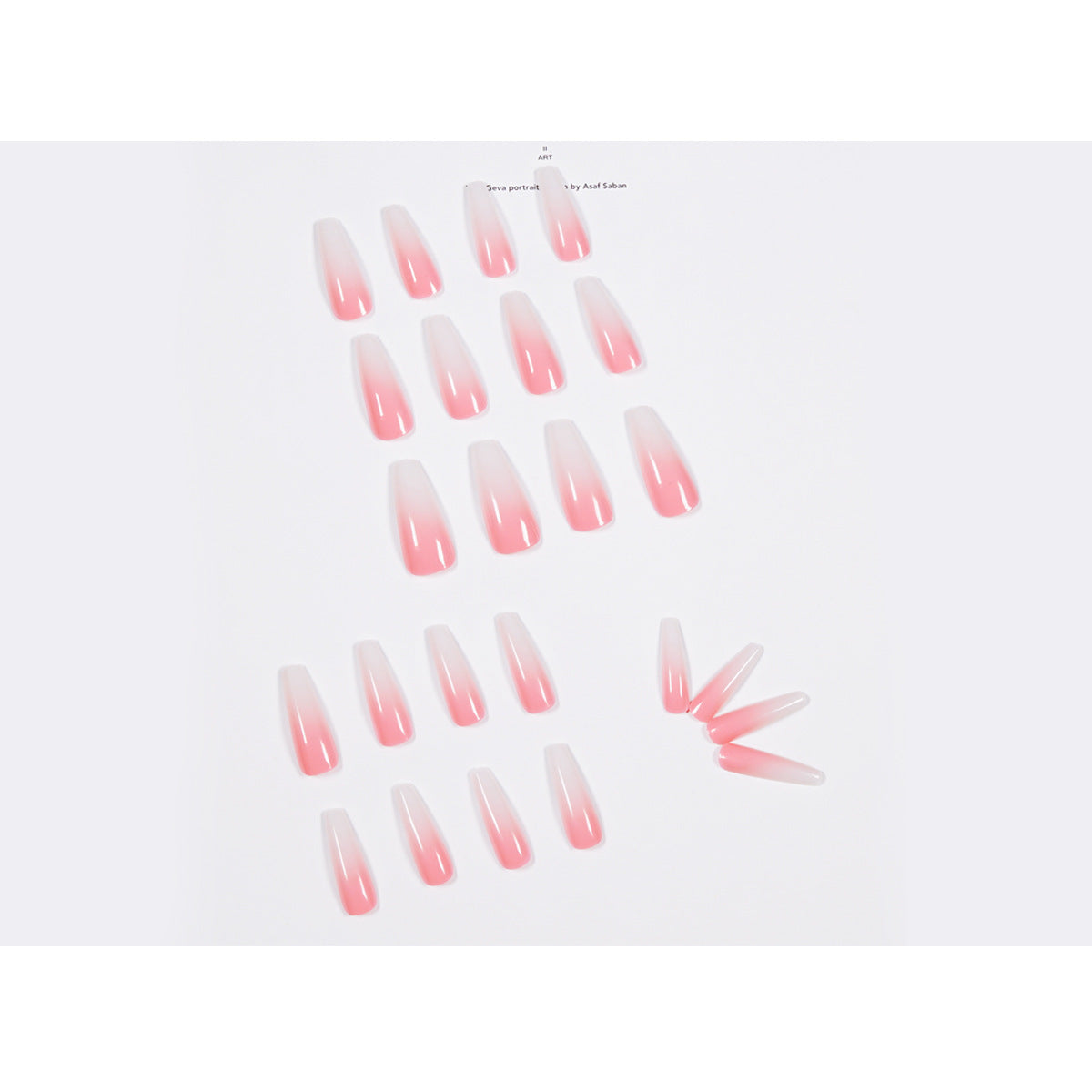 Kunstnagelset mit stilvollem Ombre-Design Brehn