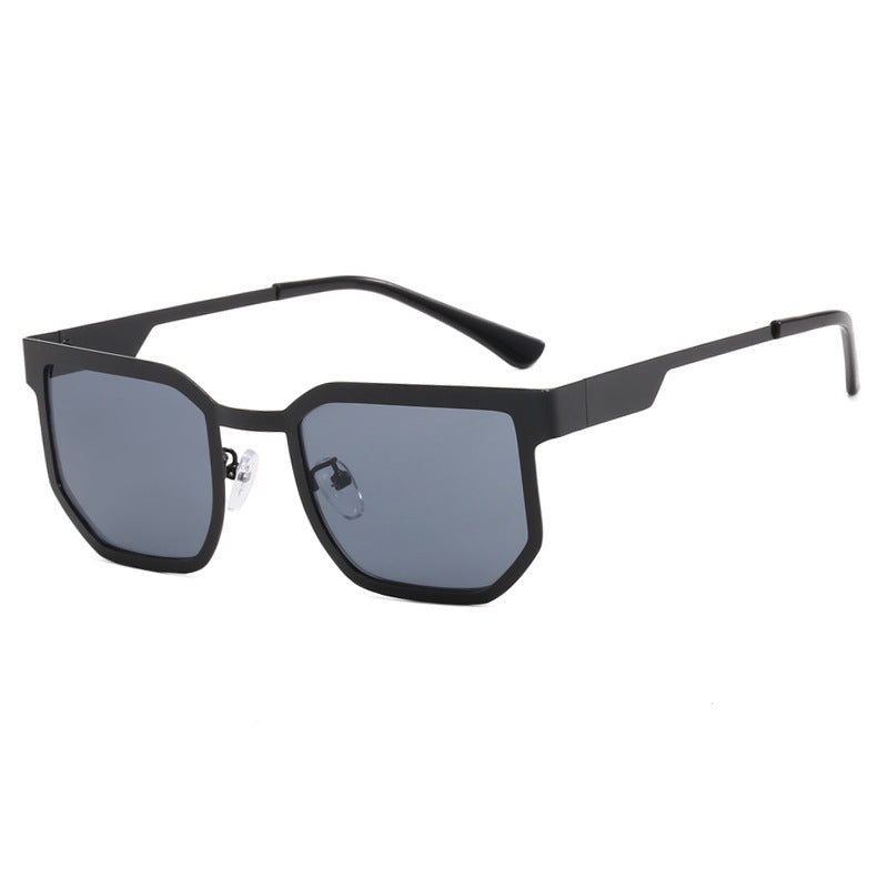 Damenmoderne Sonnenbrille im trendigen rechteckigen Design mit schmalem Metallrahmen Brehn