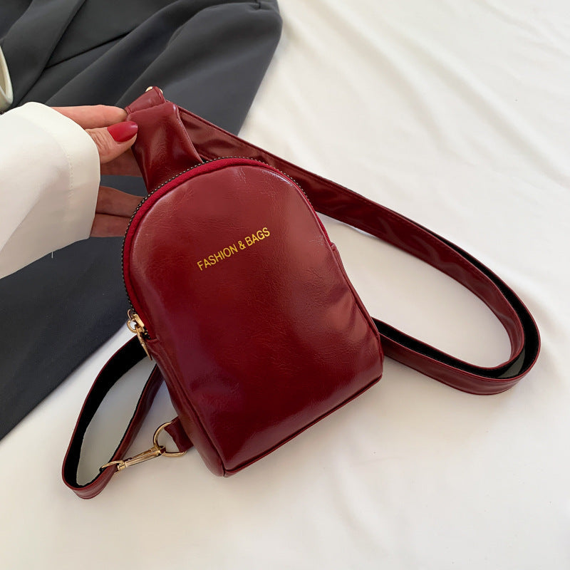 Trendy Leder Crossbody Tasche