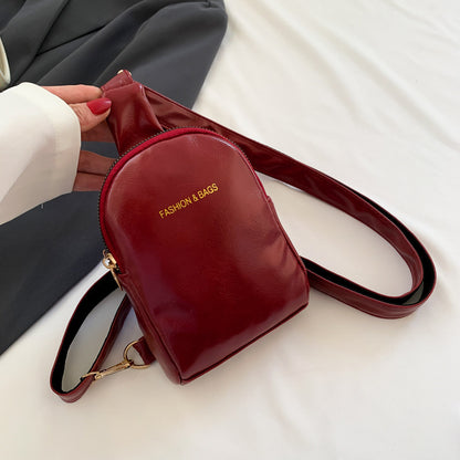 Trendy Leder Crossbody Tasche