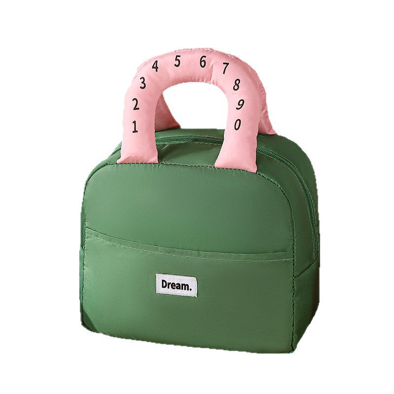 Isolierte Lunch-Tasche Mit Bunten Griffen Brehn