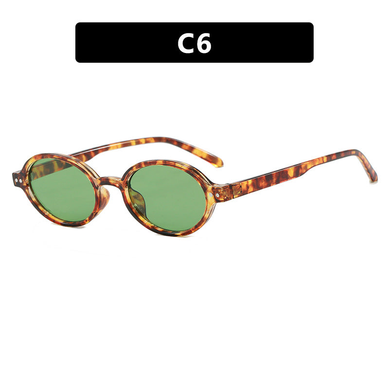 Damen modische ovalförmige Sonnenbrille mit ausgefallenem Rahmen Brehn