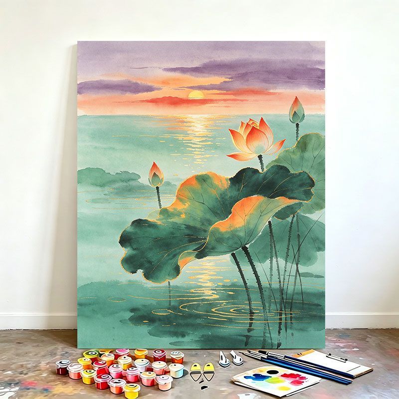 Aquarell Lotus Kunst Malset Brehn