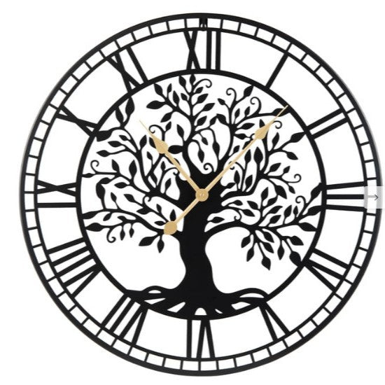 Dekorative Wanduhr mit Baum-Motiv Brehn