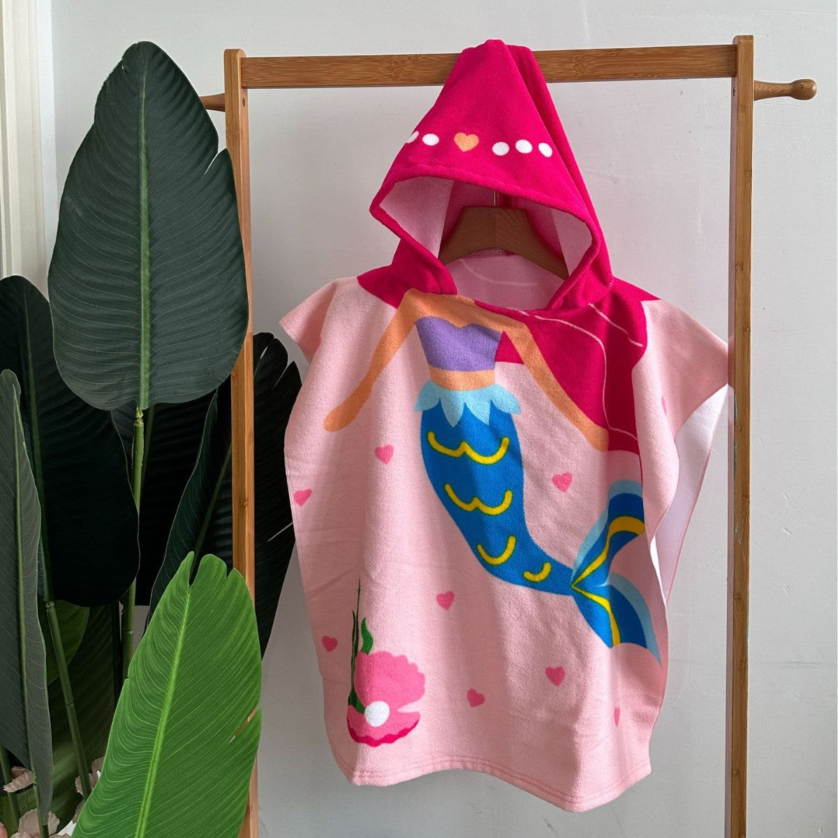 Kinder Haifisch-Design Kapuzenhandtuch Poncho Brehn