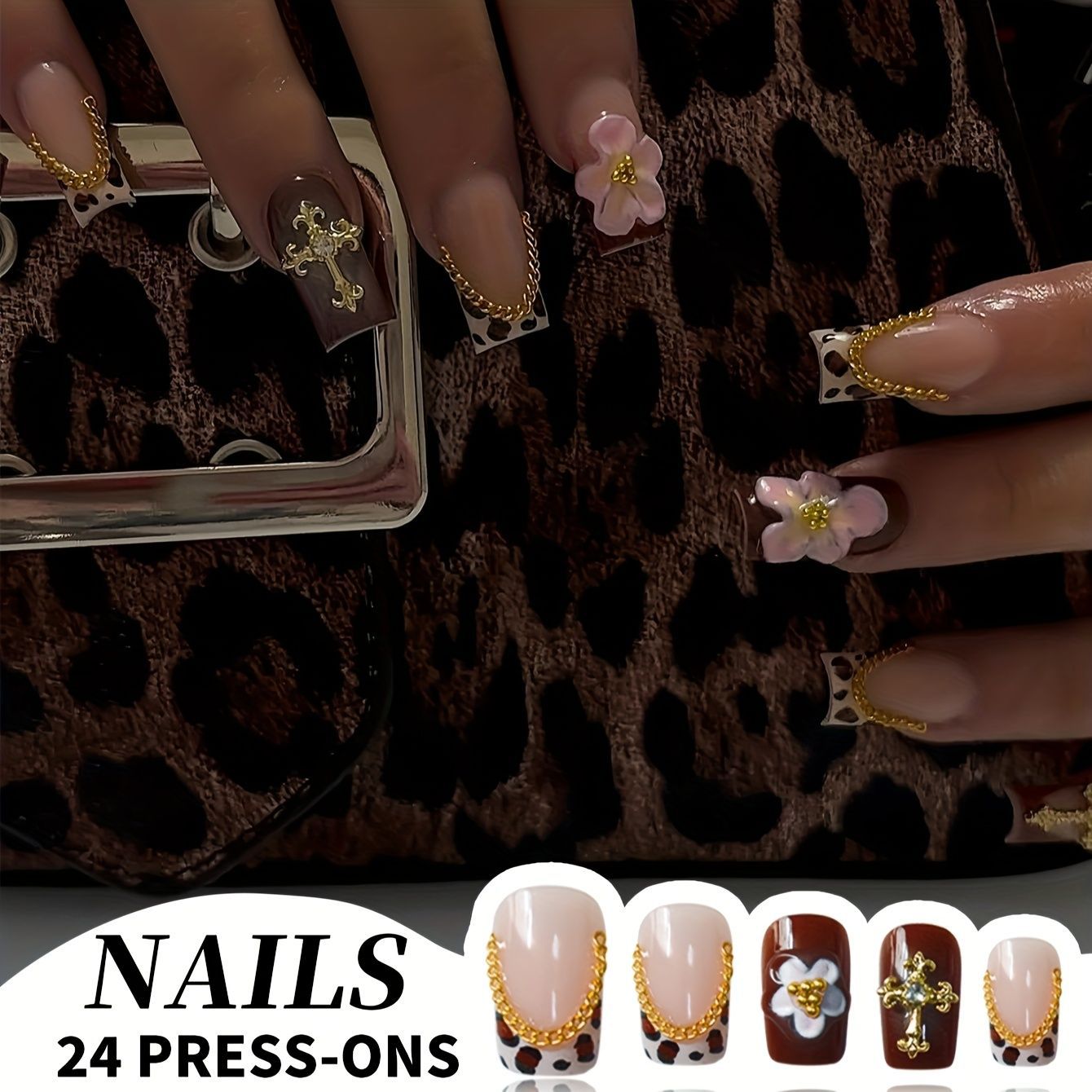 Dekorativer Press-On Nagelset Brehn