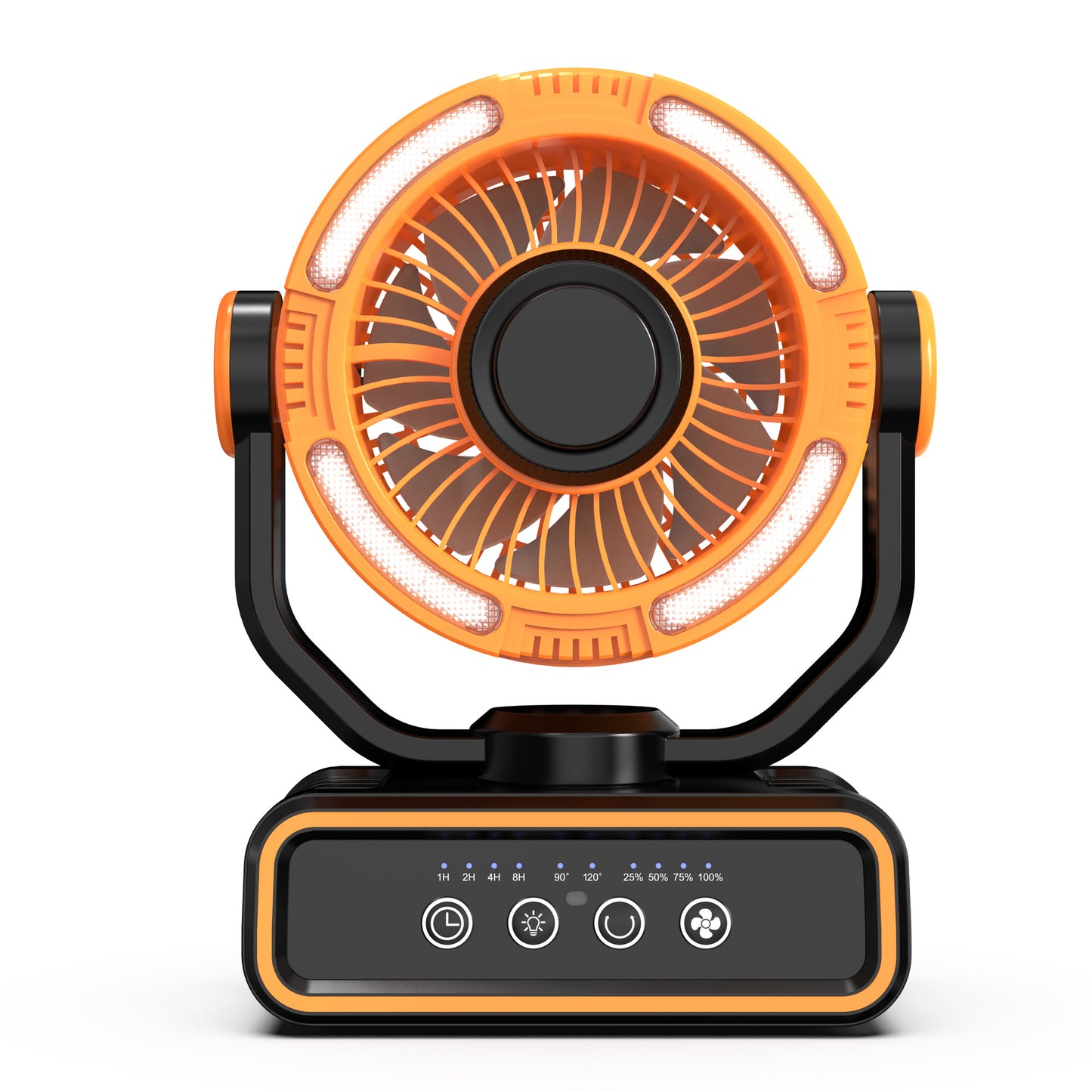 Vielseitiger wiederaufladbarer LED Ventilator Brehn