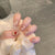 Künstlerisches Herz-Themen Press-On Nail Art Set Brehn