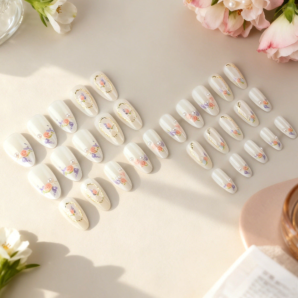 Floral Art Press-On Nail Set Brehn