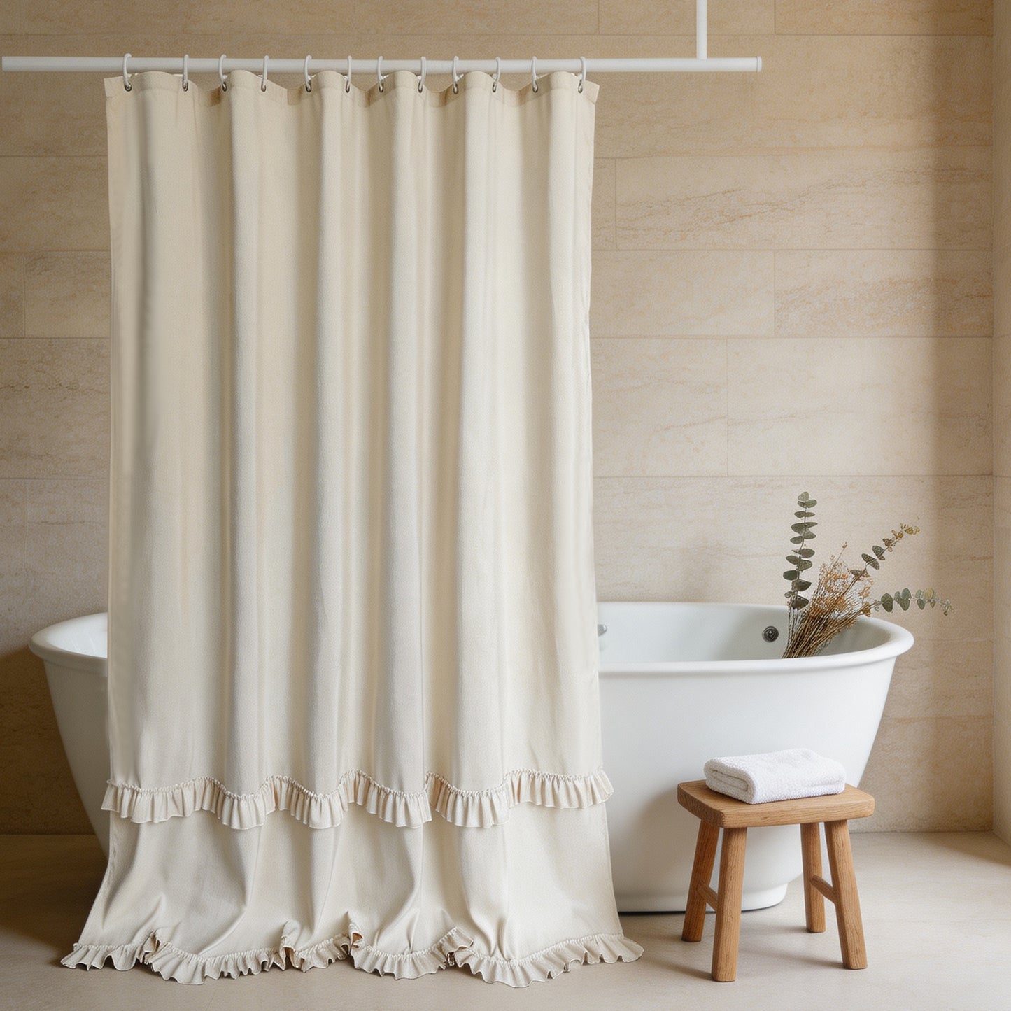 Elegante Rüschenduschvorhang Brehn