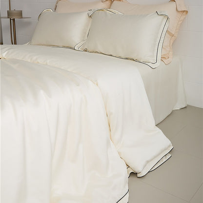 Luxuriöses glattes Satin-Bettwäsche-Set