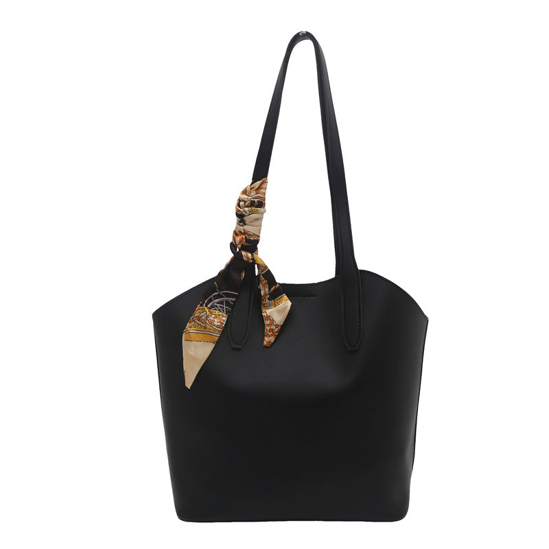 WoChic Designer Tote Bag mit stilvollem Schal Brehn