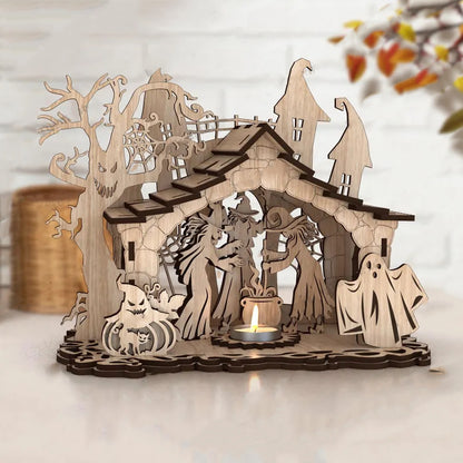 3D Halloween-Themen Holzdekoration