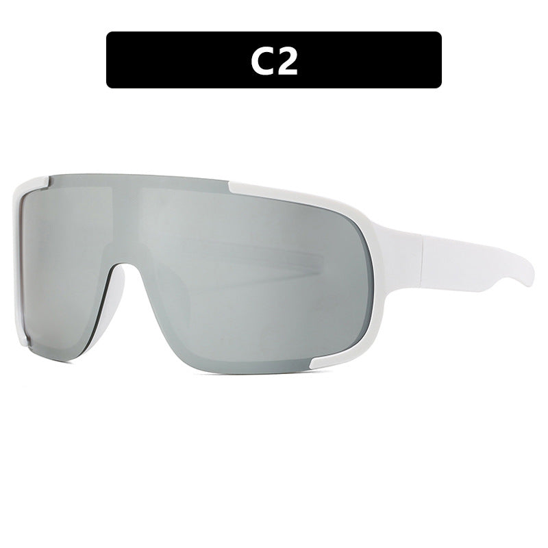 Damen sportliche UV-Schutz-Sonnenbrille mit breiter, aerodynamischer Form Brehn