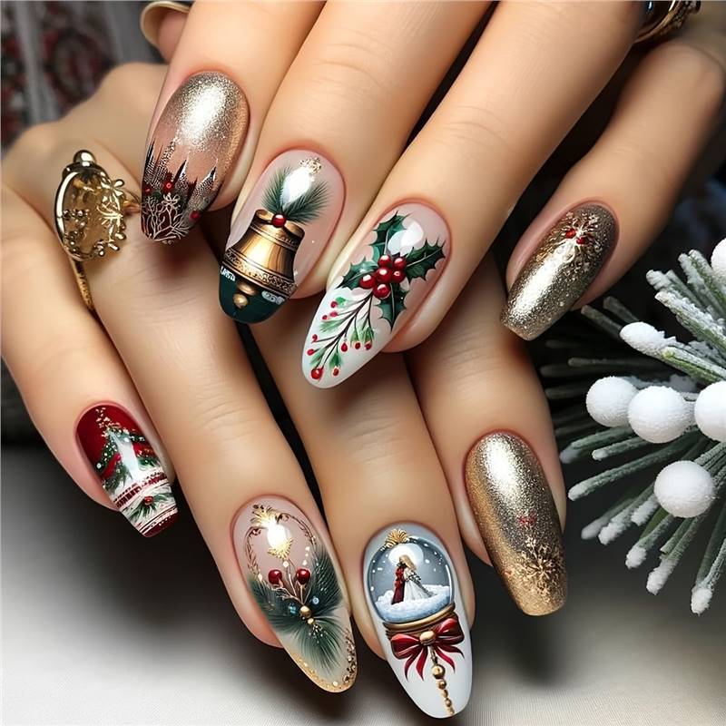 Festliche Nagelkunst-Wraps Brehn
