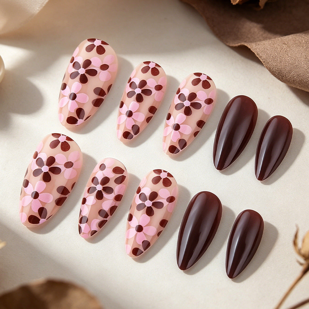 Floral Print Gel Nagelkunst Set Brehn