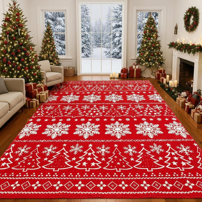 Weihnachtlich gestalteter Teppich