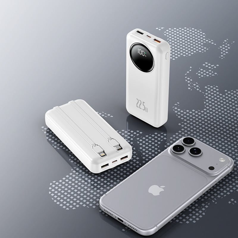 Powerbank mit Multifunktionalem Usb-Anschluss und Digitaler Ladestandanzeige Brehn
