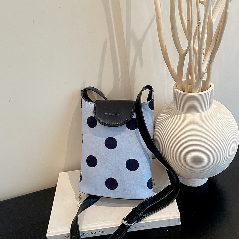 WoStylish Gepunktete Mini Umhängetasche Brehn