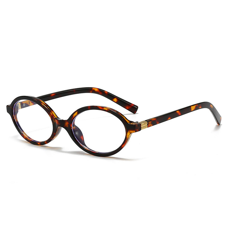 Damen modische ovale Brille mit goldenen Akzenten Brehn