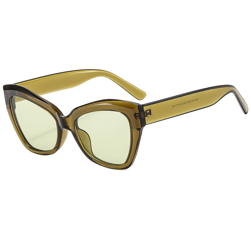Damen Cat-Eye Sonnenbrille mit markantem Rahmen und polarisierenden Gläsern Brehn