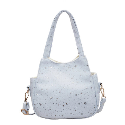 WoStar-Mustered Canvas Hobo Tasche Brehn