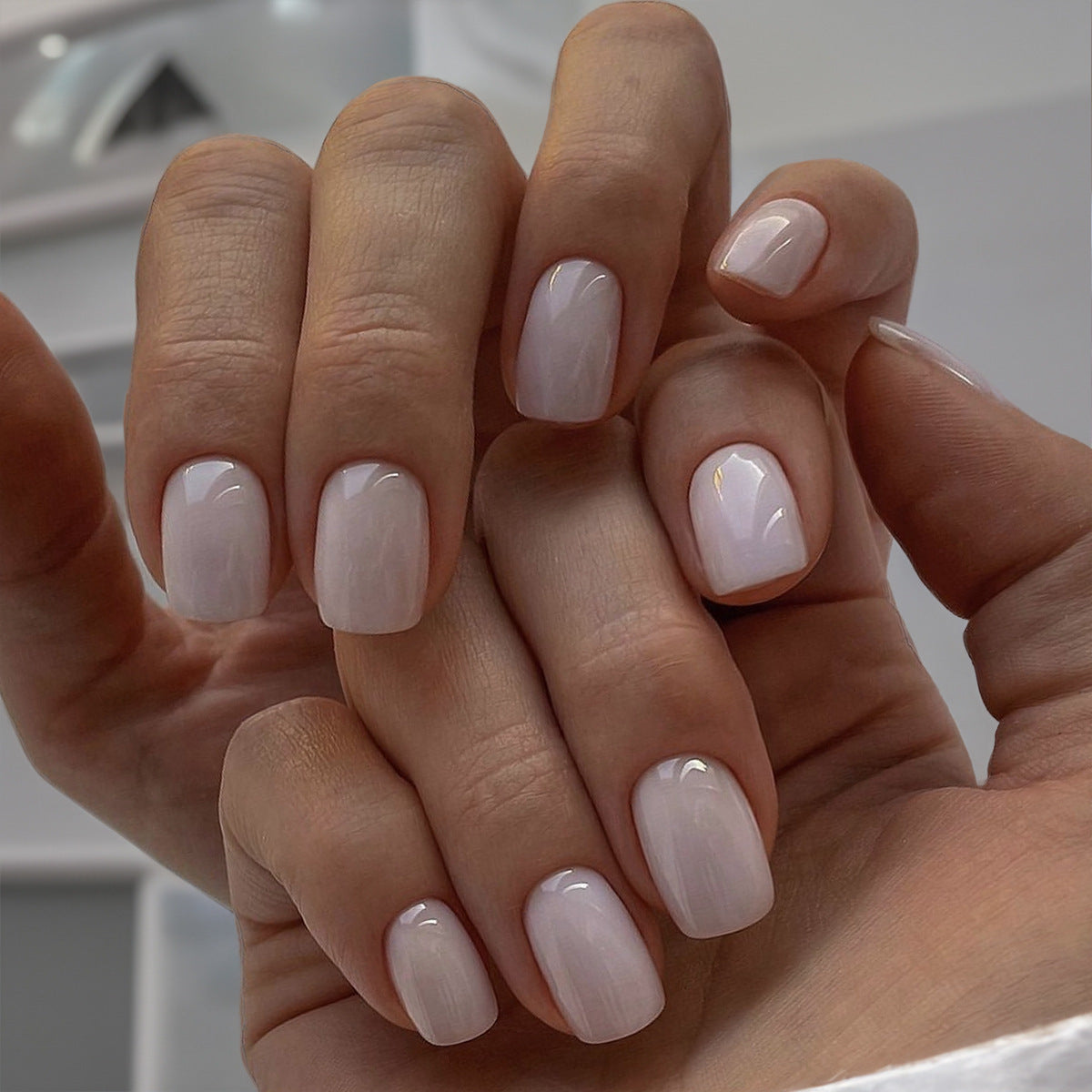 Natürlicher Glossy Press-On Nagel-Kit