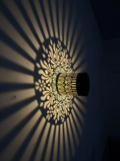 Dekorative Solar RGB Mandala Projektions Wand- und Stake Gartenlicht Brehn