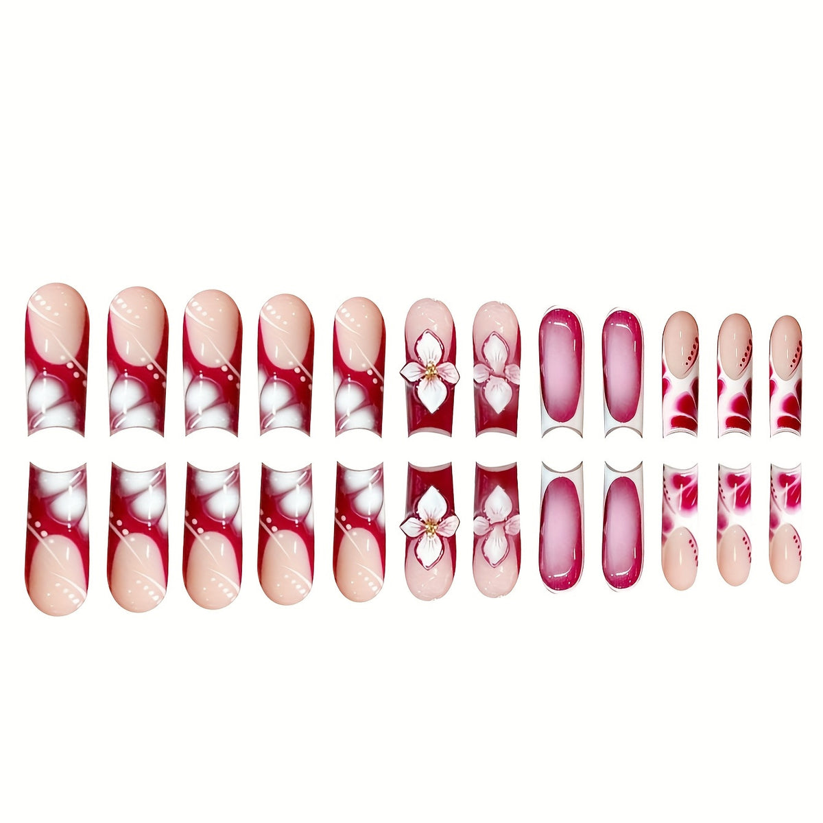Elegante florale Nagelverlängerungen Brehn