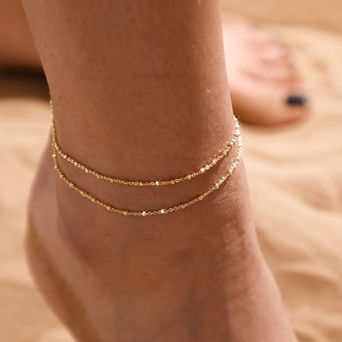 Elegante Doppelkettenfußkette Brehn