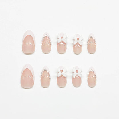 Elegante 3D Schleifen-verzierte Nagelkunstverlängerungen Brehn