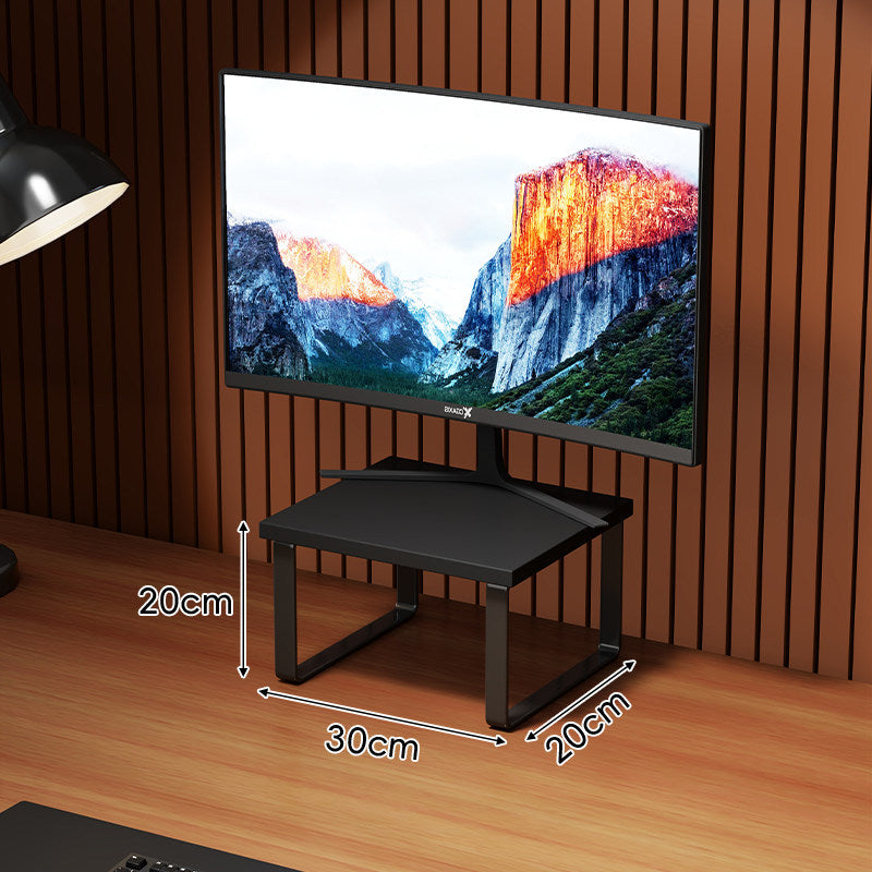Erhöhter Holzoberfläche Metall Monitorständer mit Unterlage-Regal