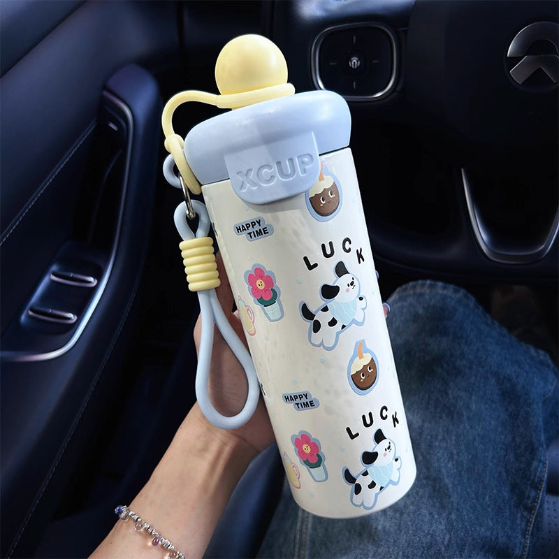 Damen Wasserflasche mit kreativem Design und praktischen Tragegriff Brehn