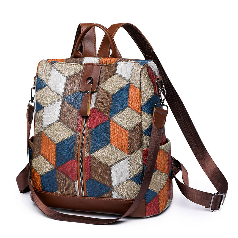 Geometrisches Muster Schulrucksack Brehn