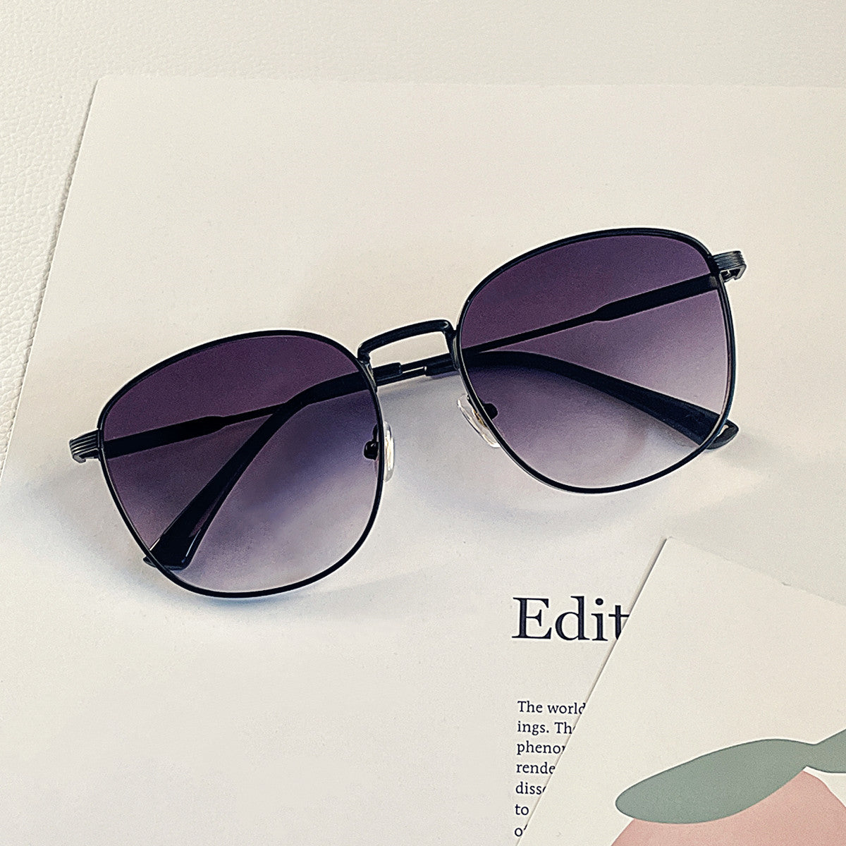 Damen modische Hexagon Sonnenbrille mit luxuriösem Metallrahmen Brehn