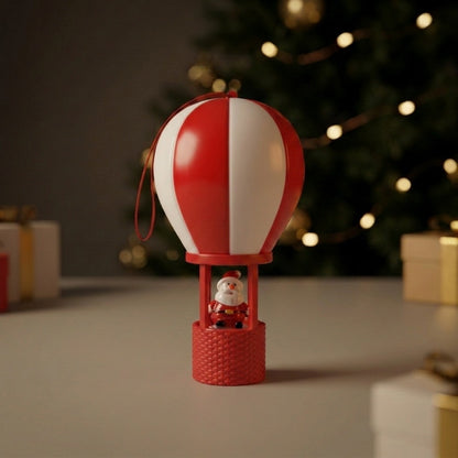 Weihnachtsmann Dekofigur im Heißluftballon Brehn