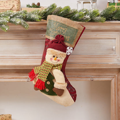 Festlicher Weihnachtsstrumpf mit Nostalgischem Design Brehn