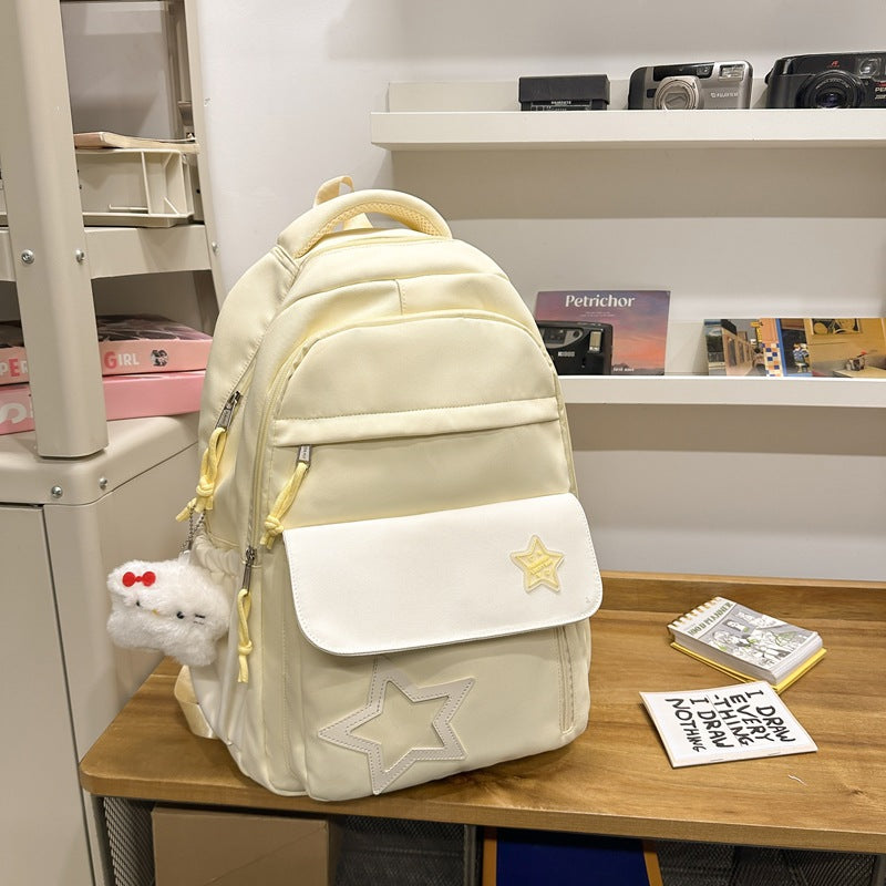 Niedlicher lässiger Schulrucksack mit Sternenverzierungen