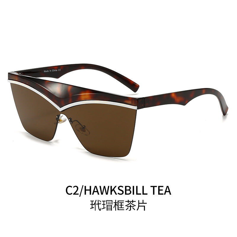 Damen Designer-Sonnenbrille mit asymmetrischem Rahmen und hochmodernen Gläsern Brehn