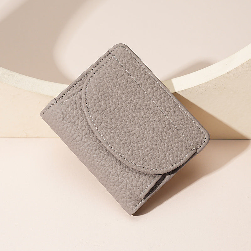 Texturiertes Leder-Kartenetui Wallet