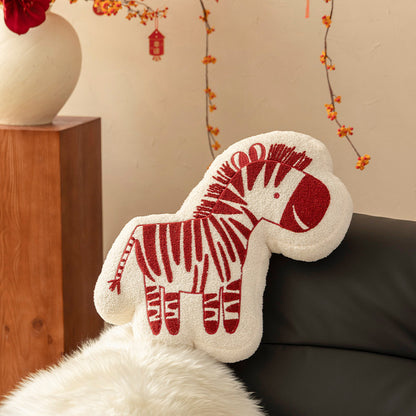 Kuschelkissen in Zebraform mit extraweichem Plüschbezug Brehn