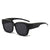 Damen stylische rechteckige Sonnenbrille mit gelben Gläsern Brehn