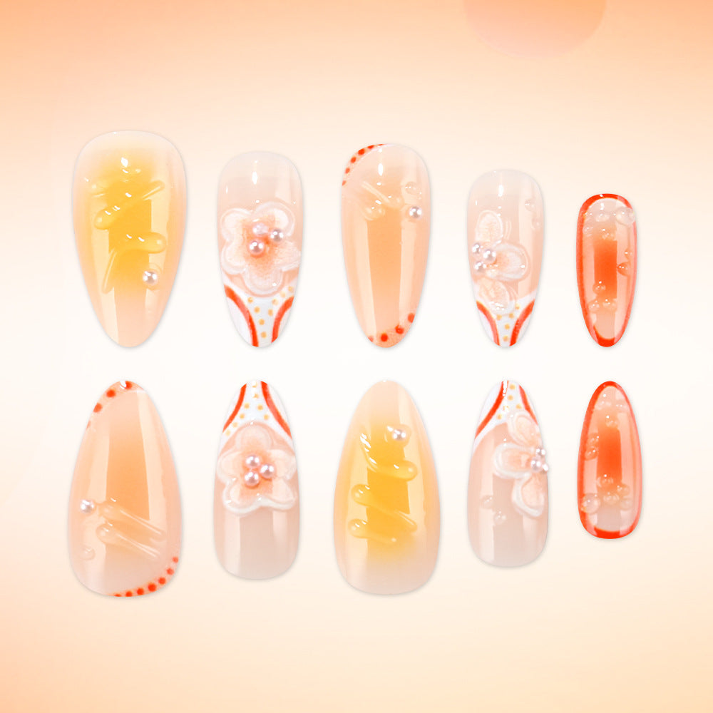 Floral Gel Press-On Nail Set Brehn