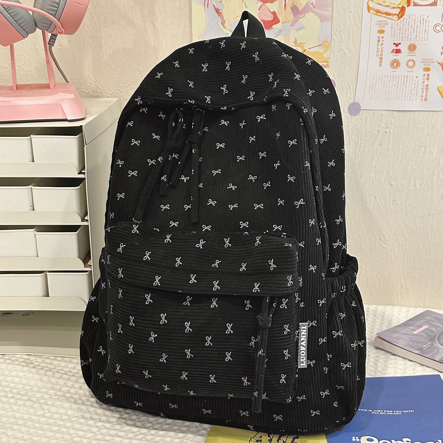 Süßer, mit Schleifen verzierter Cordura-Rucksack Brehn