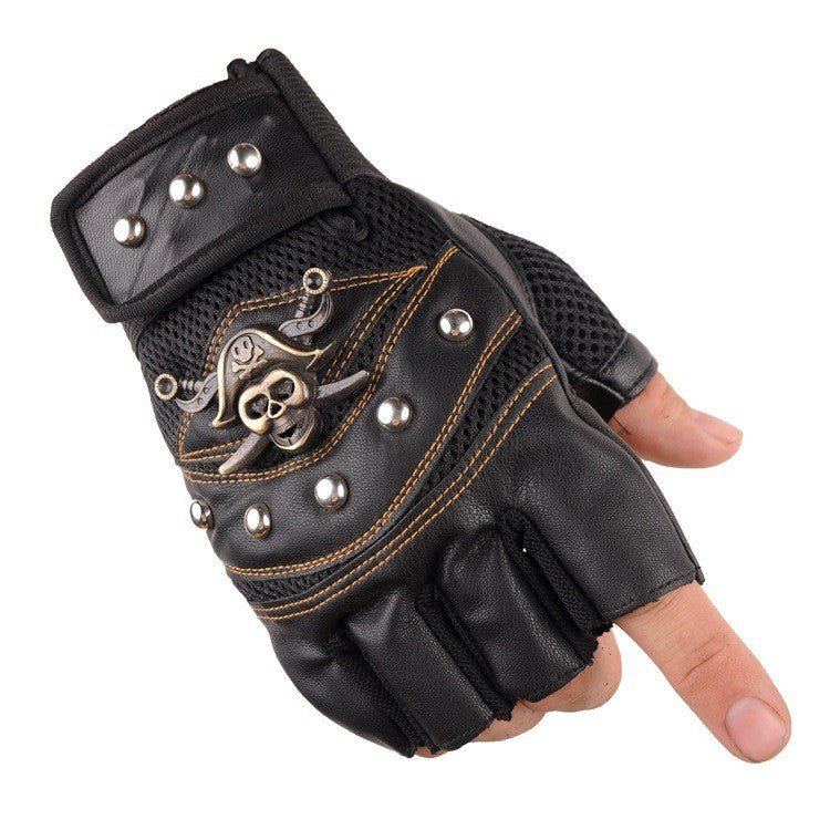 Herren Bikerhandschuhe mit atmungsaktivem Netzmaterial und robustem Design Brehn